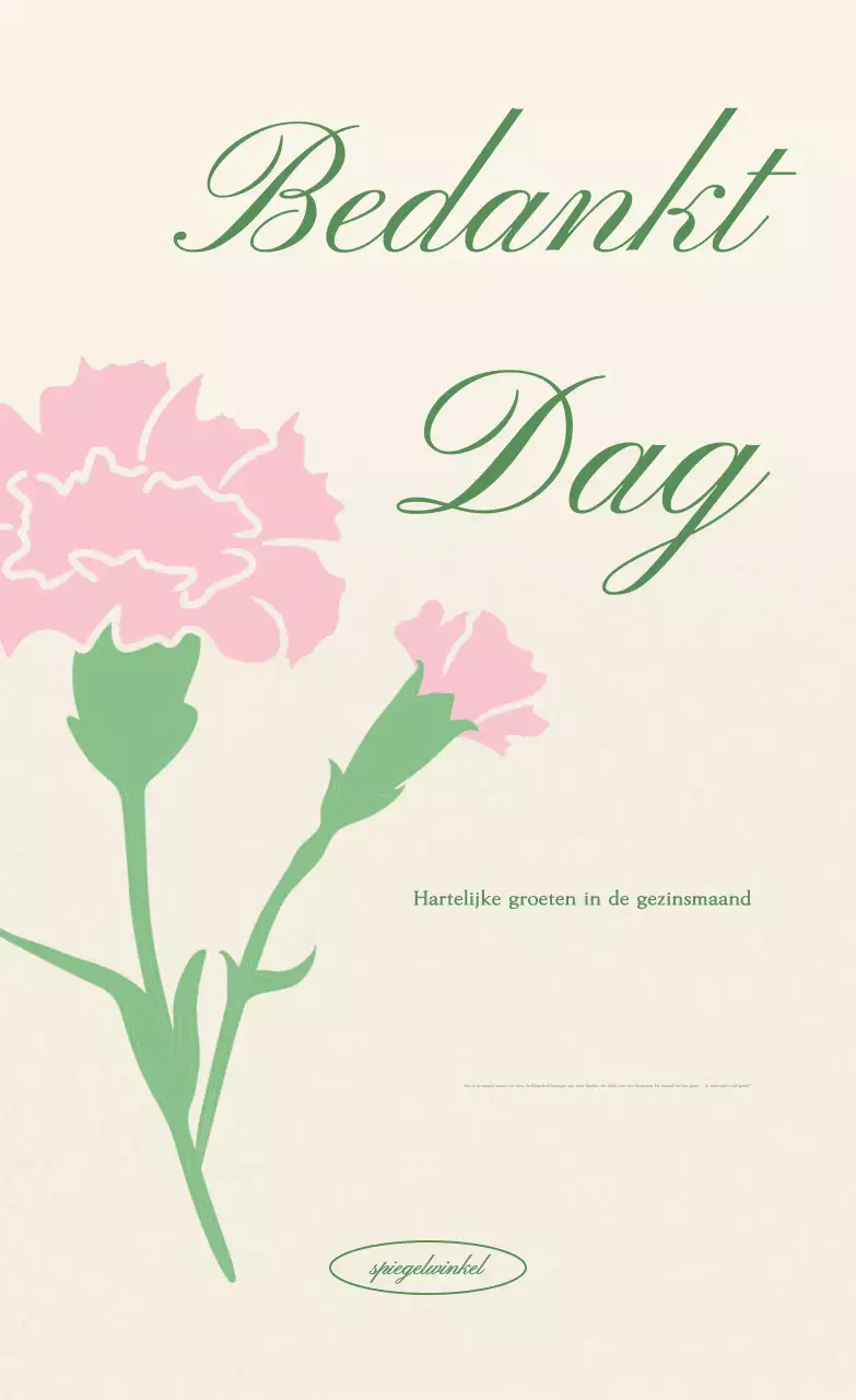 Roze Eenvoudige Familie Maand Viering