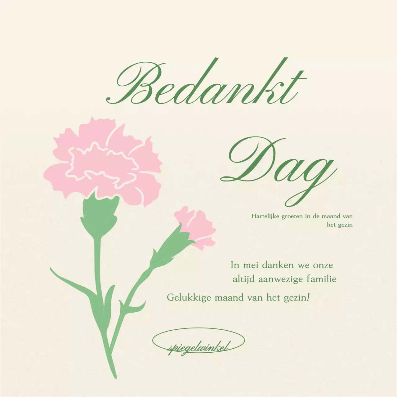 Roze Eenvoudige Familie Maand Viering