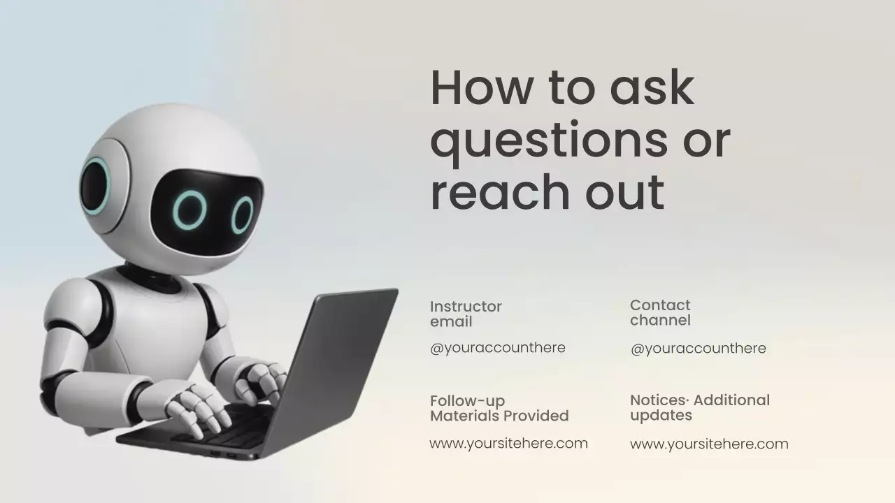 화이트 모던 AI 교육 가이드