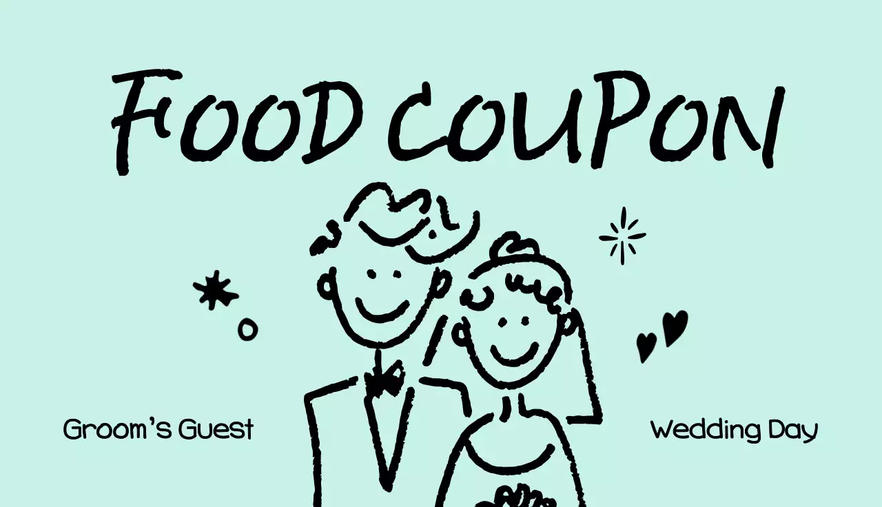 민트 심플 결혼식 쿠폰