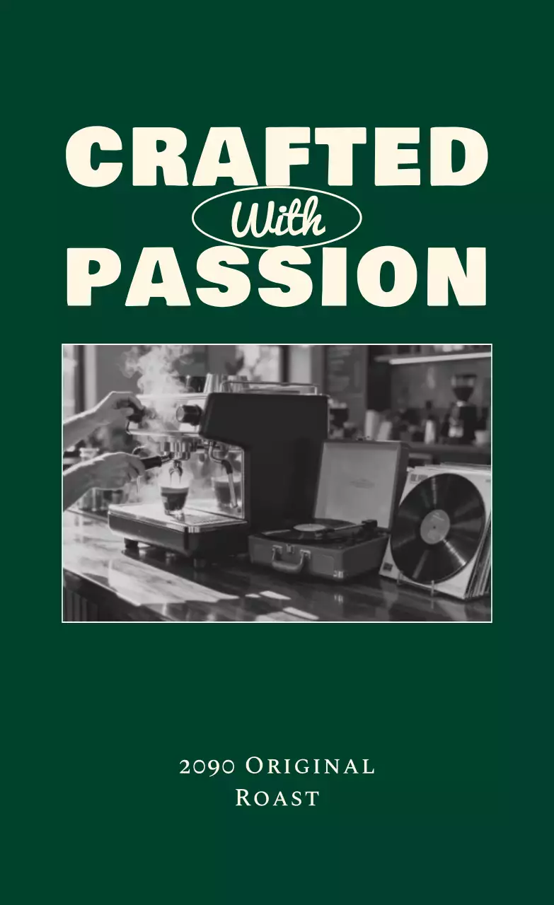 초록 심플 커피 홍보