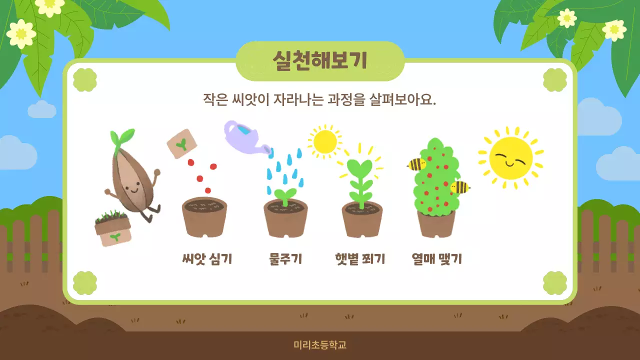 파랑 아기자기한 식목일 교육 활동