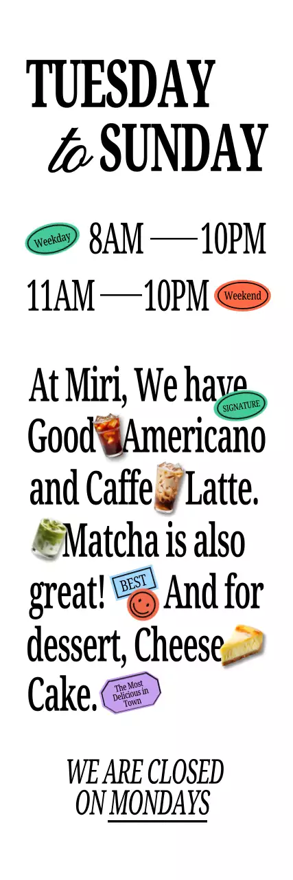 힙한 카페 메뉴 홍보