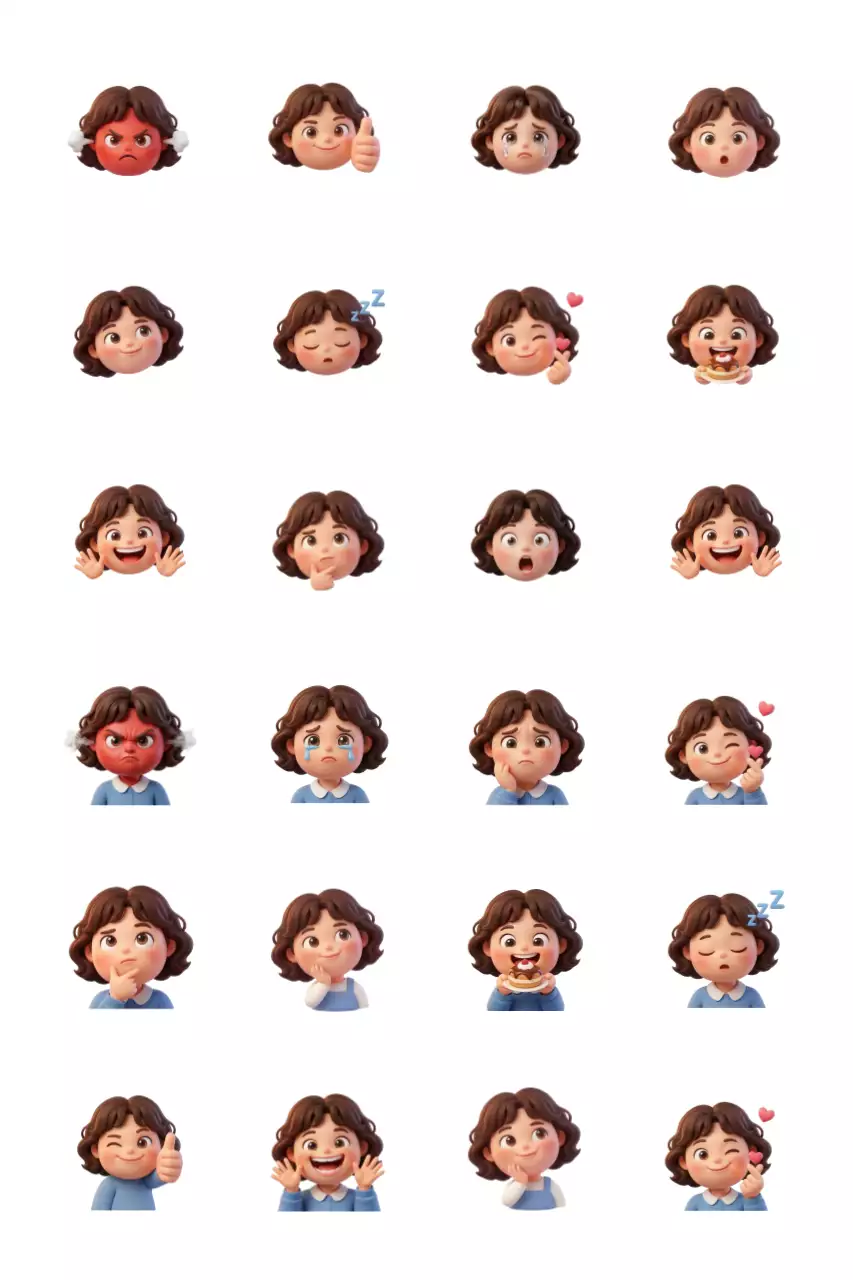 갈색 미니멀 감정 표현 디자인