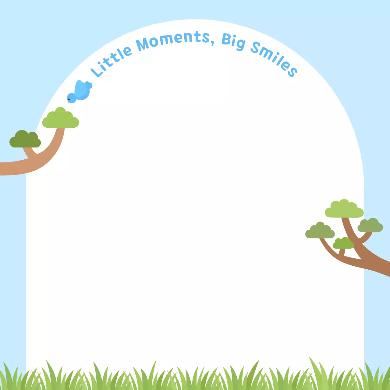 파란색 심플 자연 편지