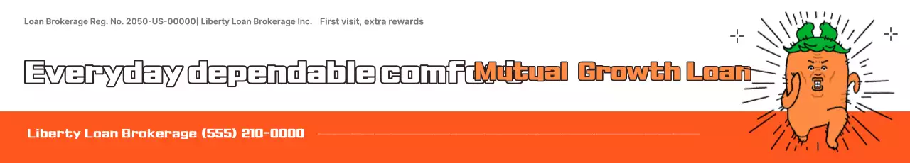 Quảng cáo cho vay tài chính đơn giản màu cam