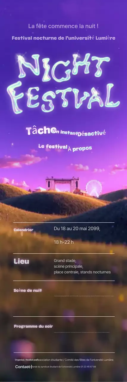 Informations sur le festival Bora Minimal University