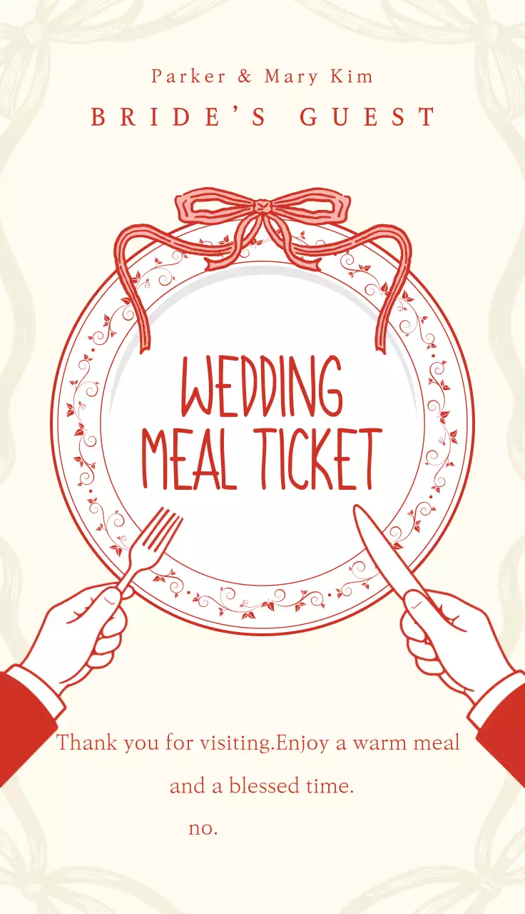 Undangan Pernikahan Sederhana Berwarna Merah