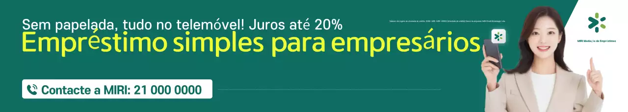 Anúncio de empréstimo de crédito verde, organizado e simples.
