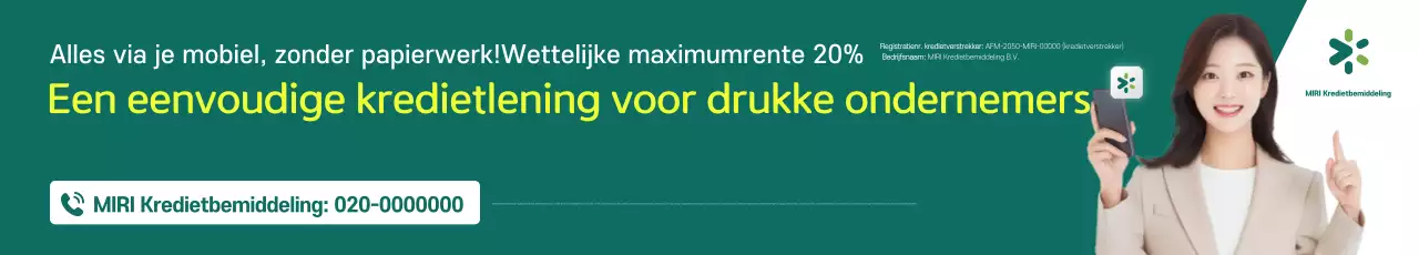 Groene, nette en eenvoudige advertentie voor een kredietlening