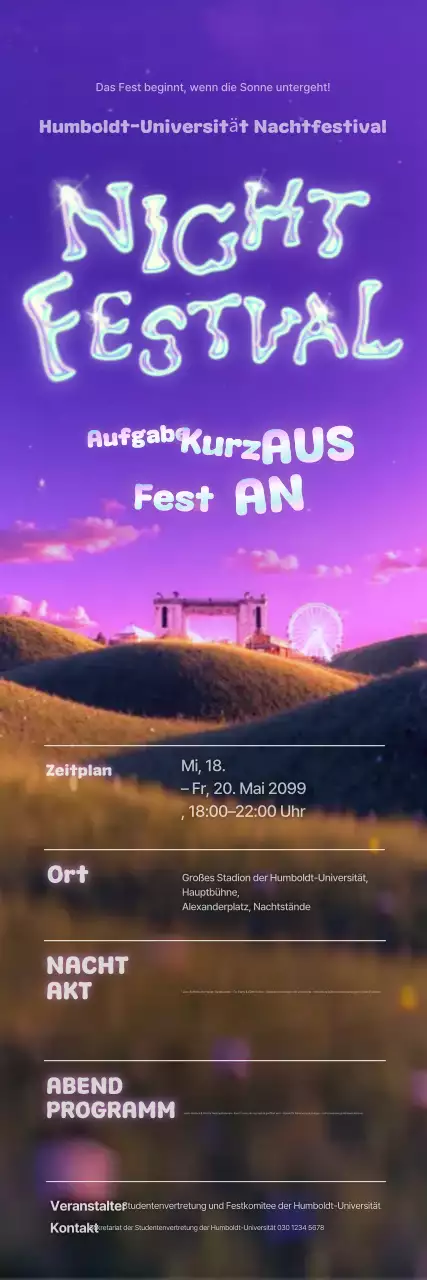 Informationen zum Bora Minimal University Festival