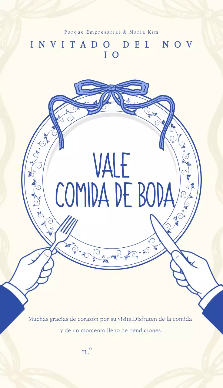 Guía de boda sencilla en tonos beige