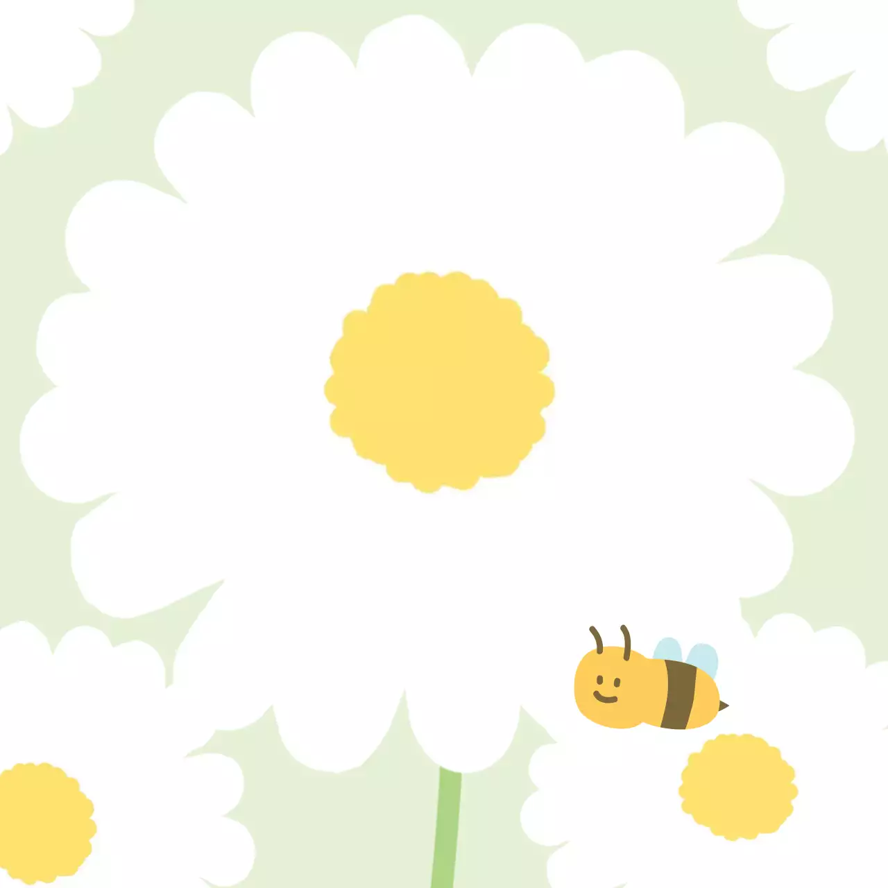 연두 노랑 아기자기한 자연 편지