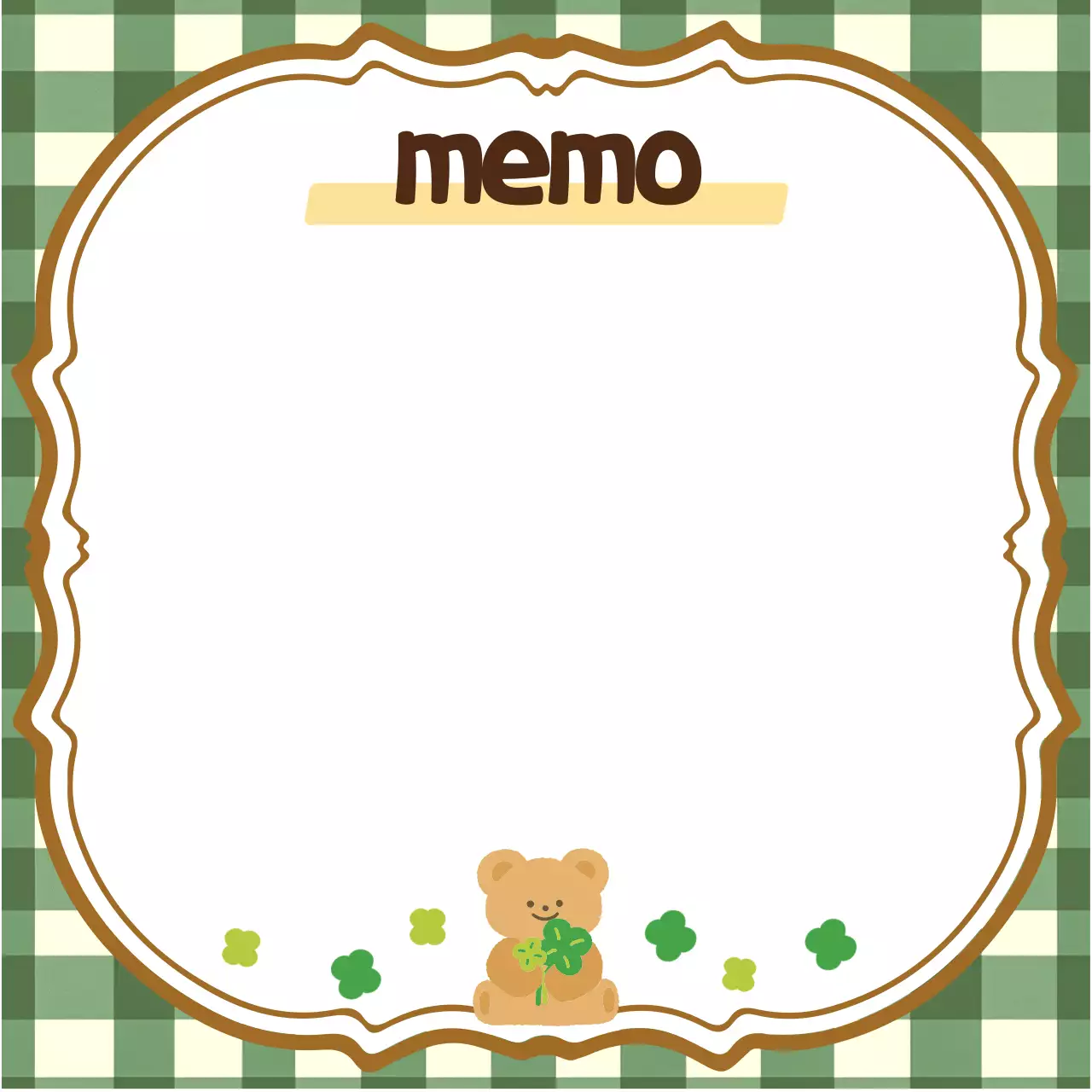 녹색 귀여운 프레임