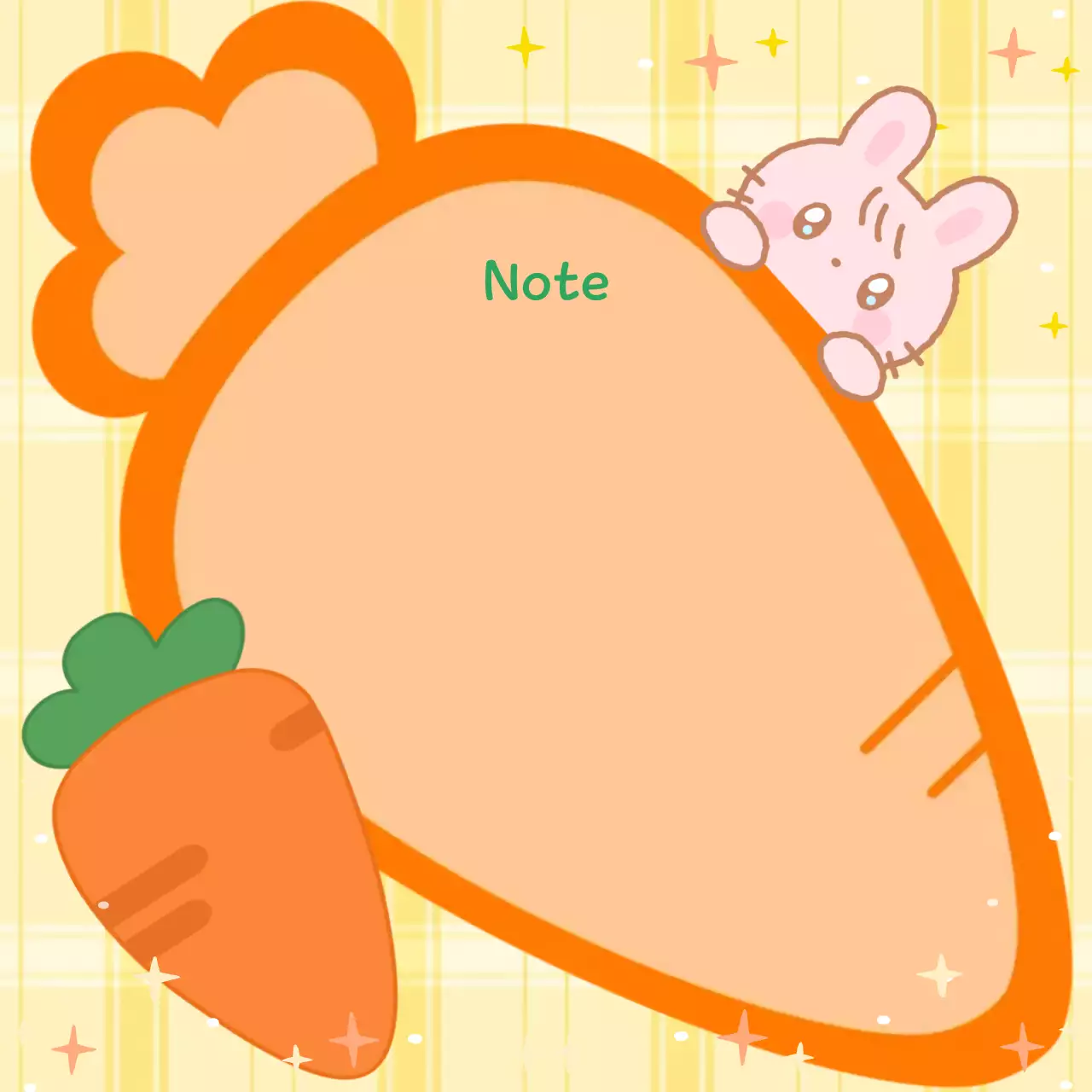 주황색 아기자기한 당근 프레임