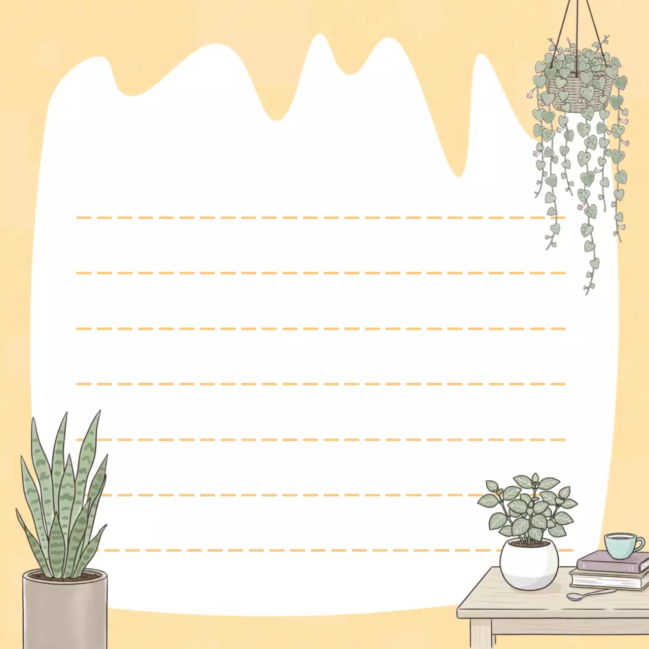 노란색 아기자기한 식물화분