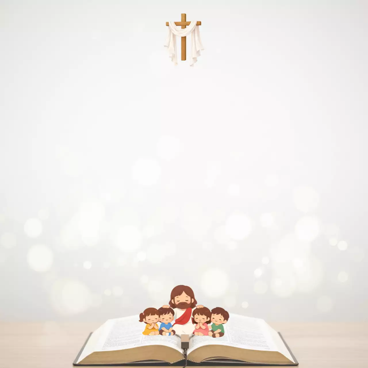 흰색 심플 기독교 성경 안내