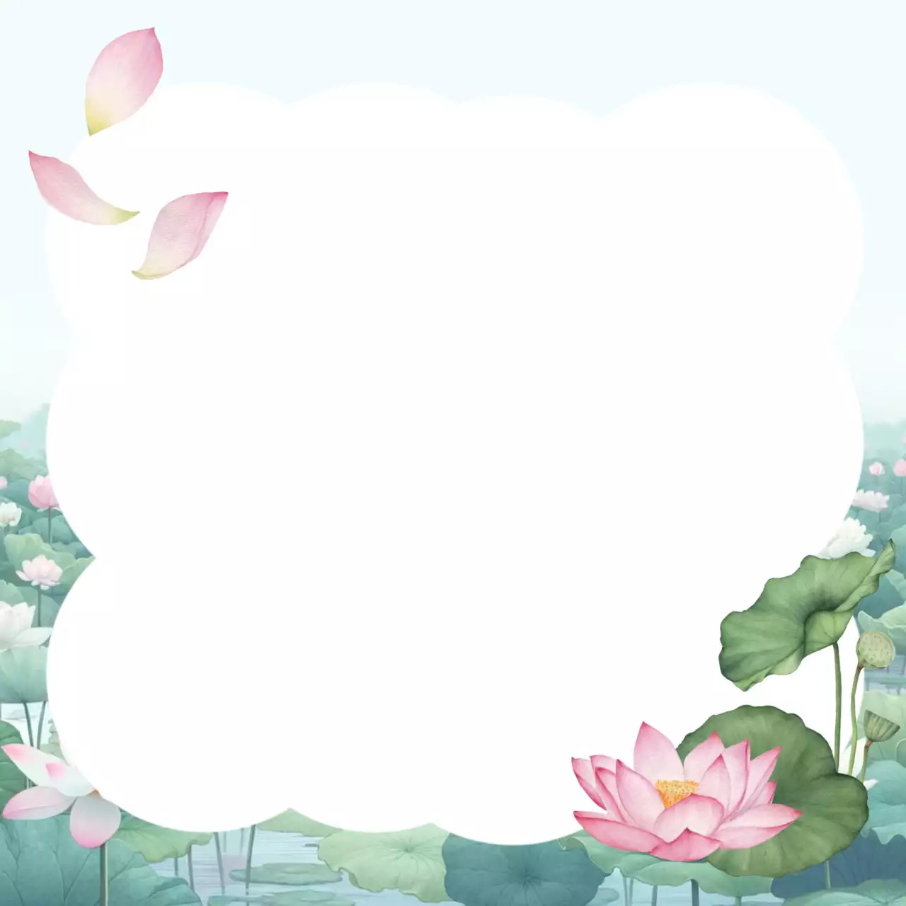 분홍 아기자기한 자연 안내