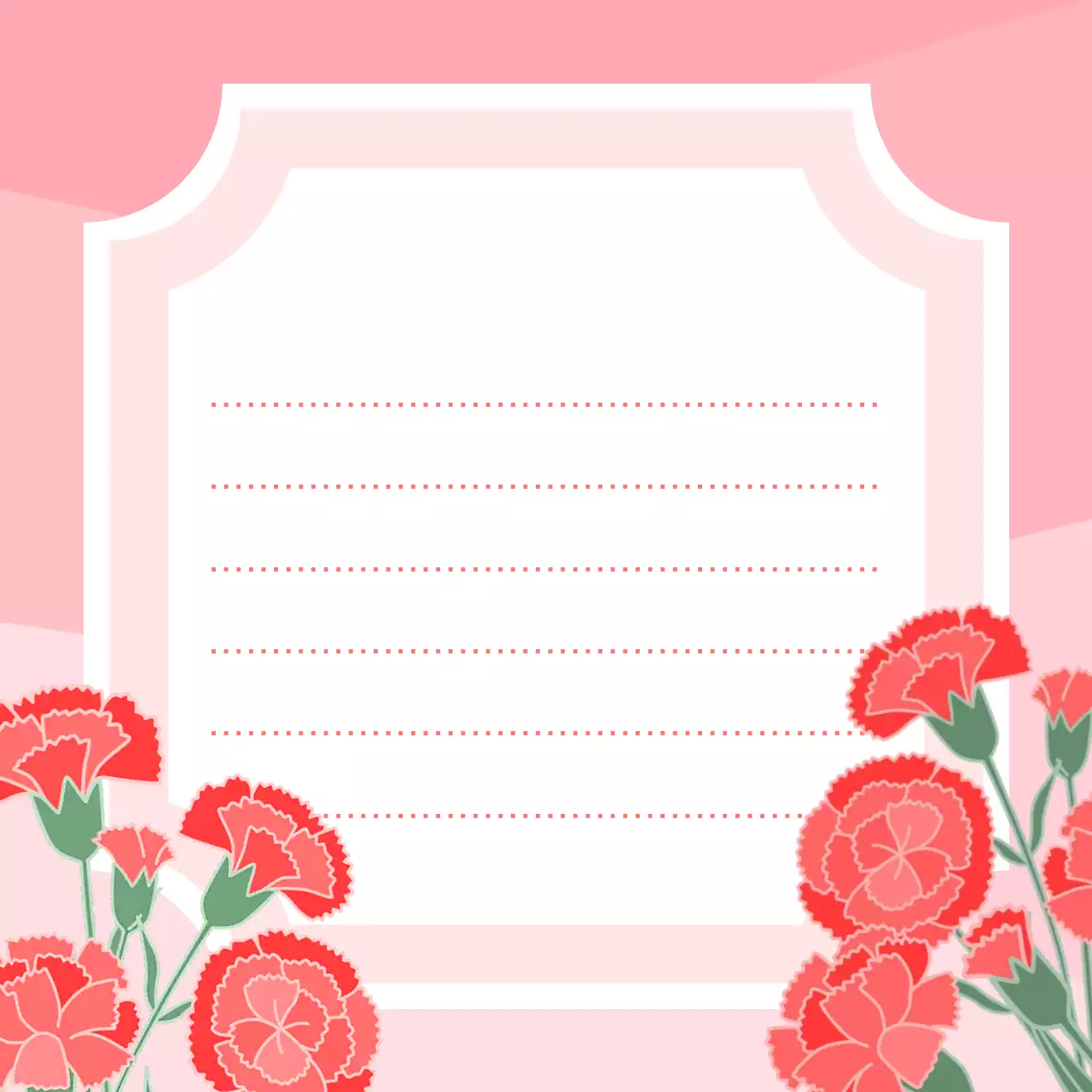 핑크 아기자기한 카네이션 어버이날 엽서프레임