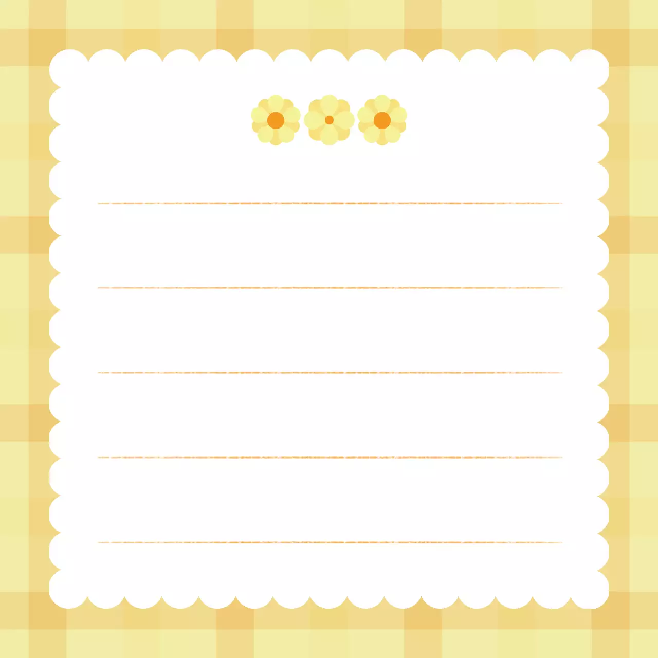 노랑 아기자기한 꽃무늬 디자인