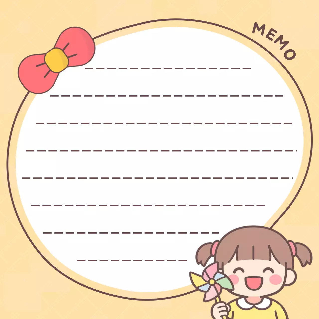 노랑 아기자기한 캐릭터