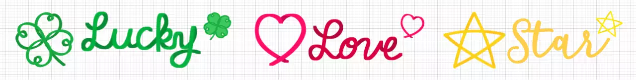 흰색회색 체크 심플한 행운사랑별 선물 포장용