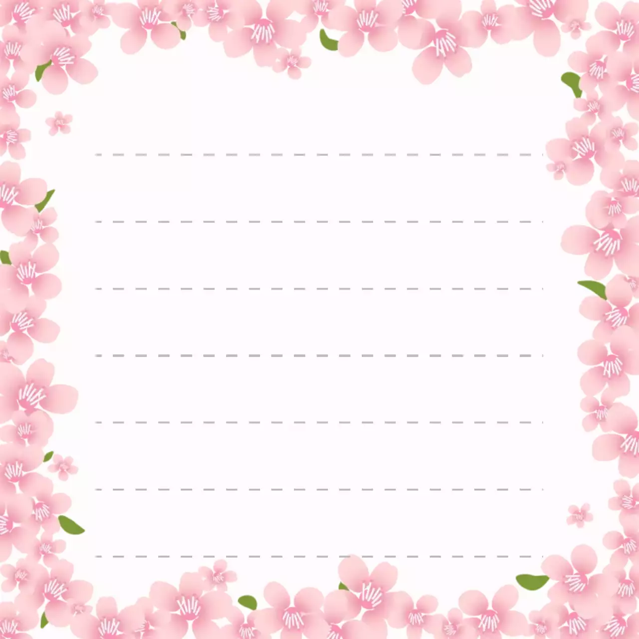 핑크 아기자기한 편지