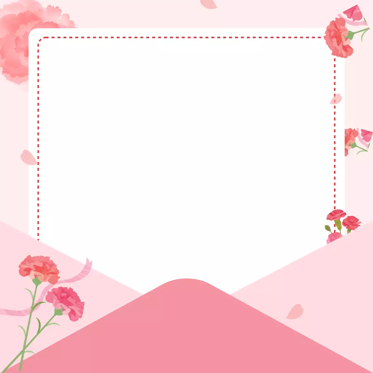 분홍색 심플 편지 안내