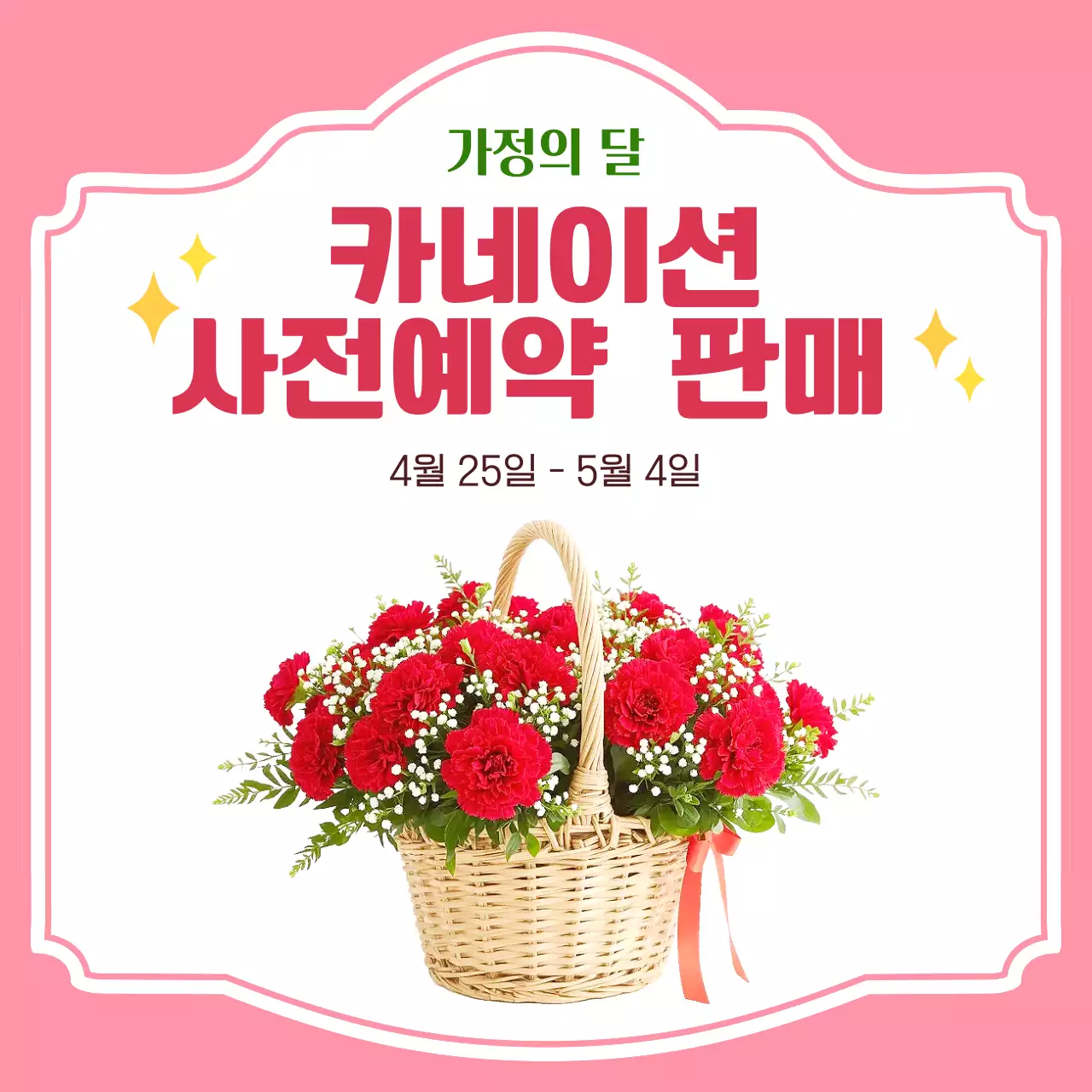 핑크 심플 카네이션 사전예약 안내