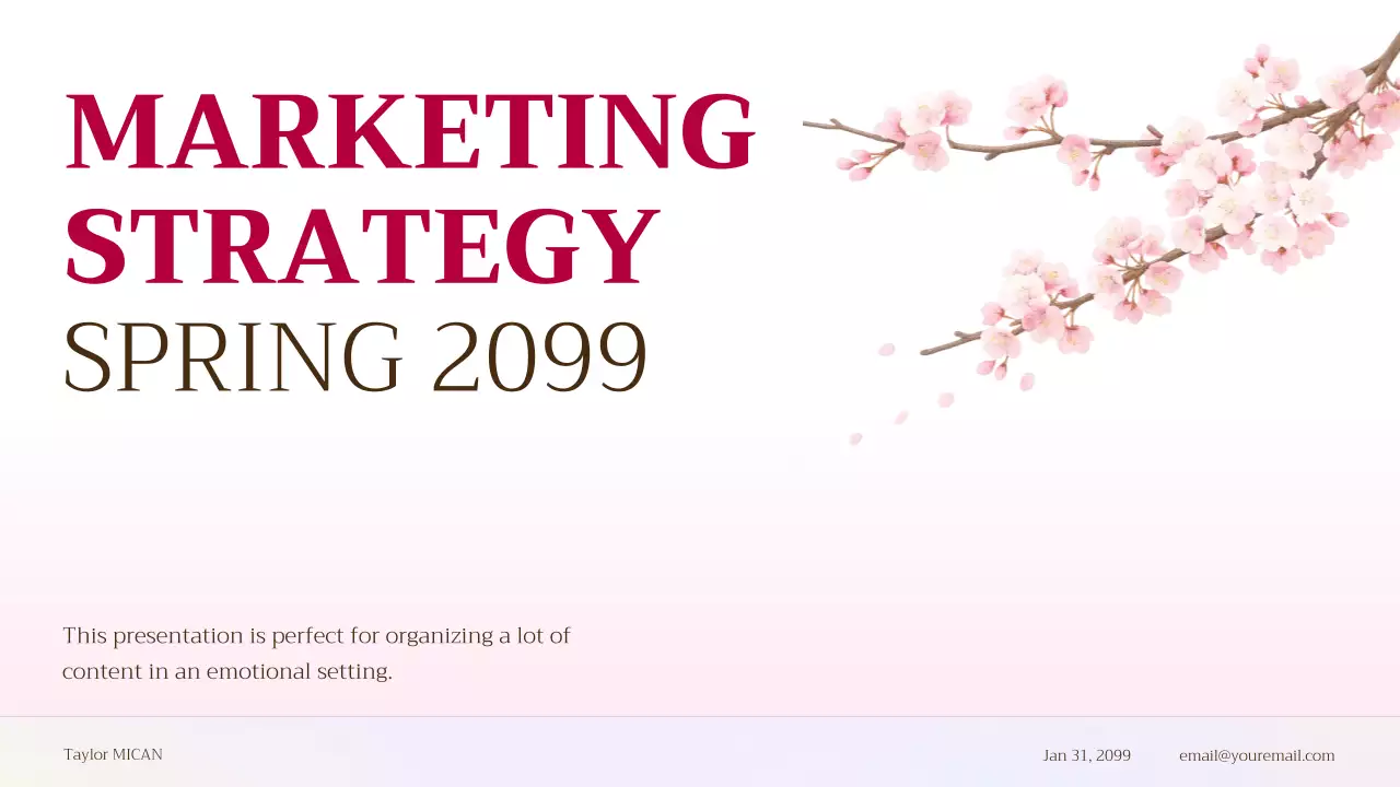 분홍색 심플 마케팅 전략 기획서