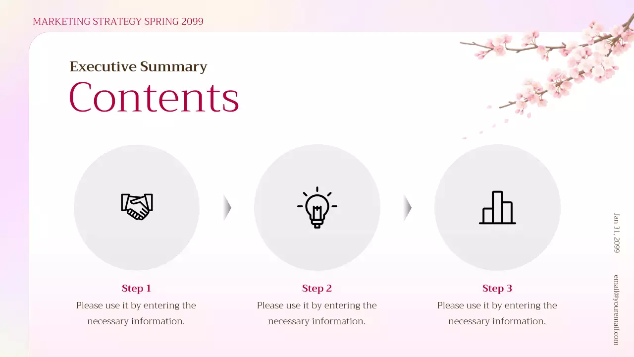 분홍색 심플 마케팅 전략 기획서