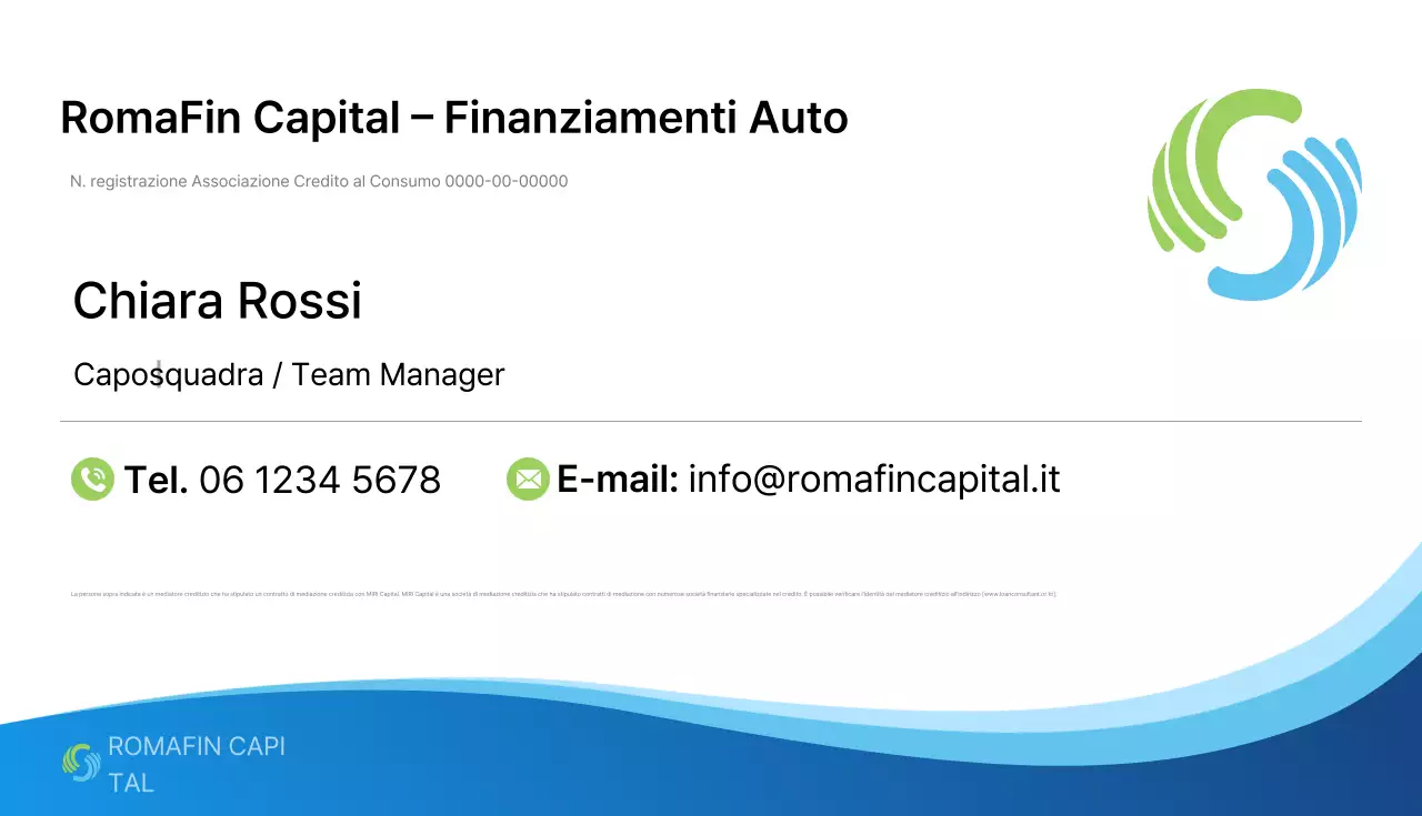 Semplice biglietto da visita finanziario blu