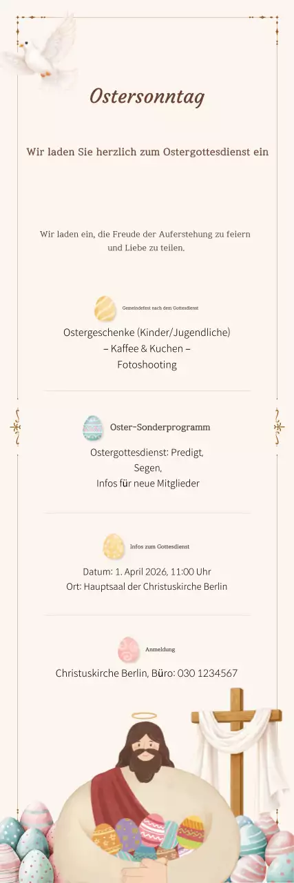 Einfacher Ostergottesdienstleitfaden von White