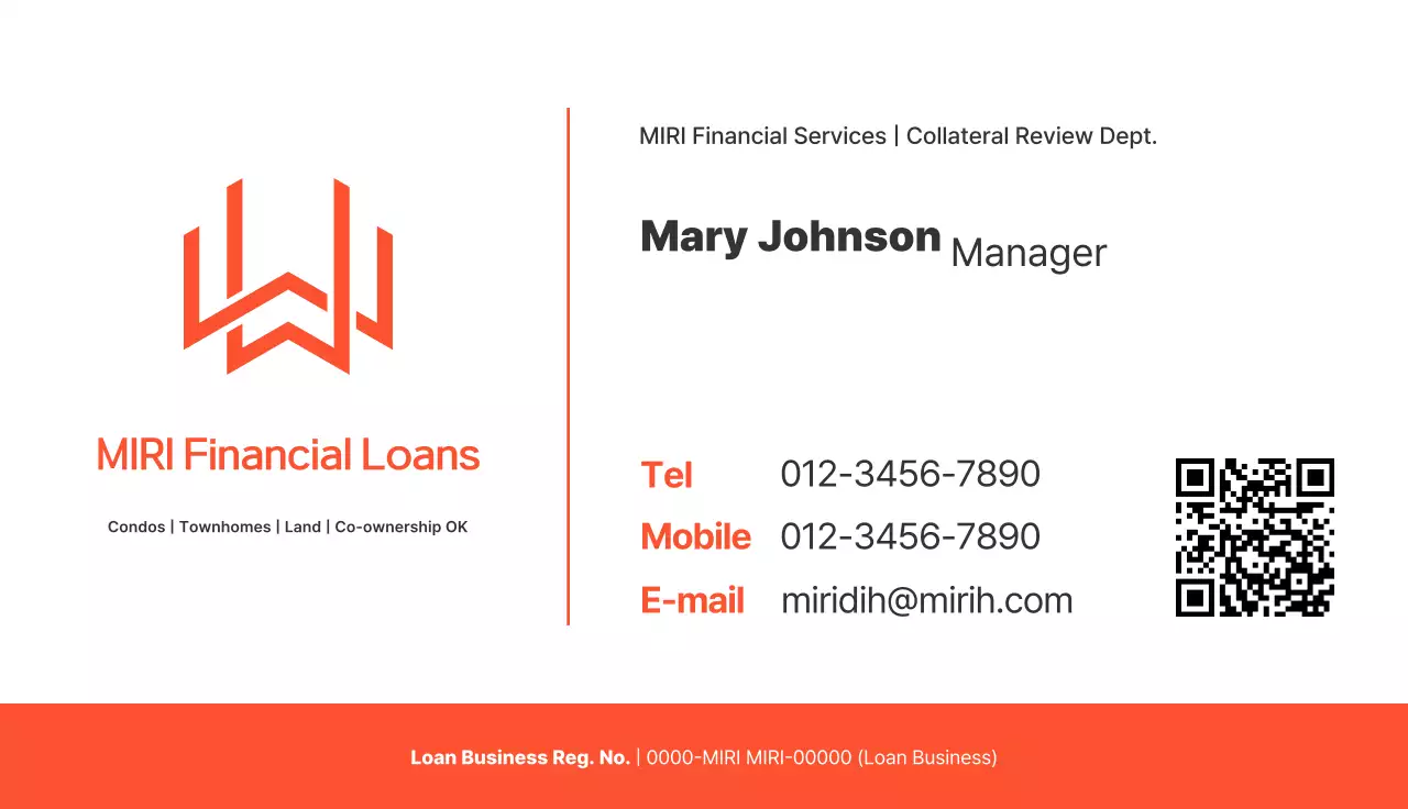 Orange neat business card promotion