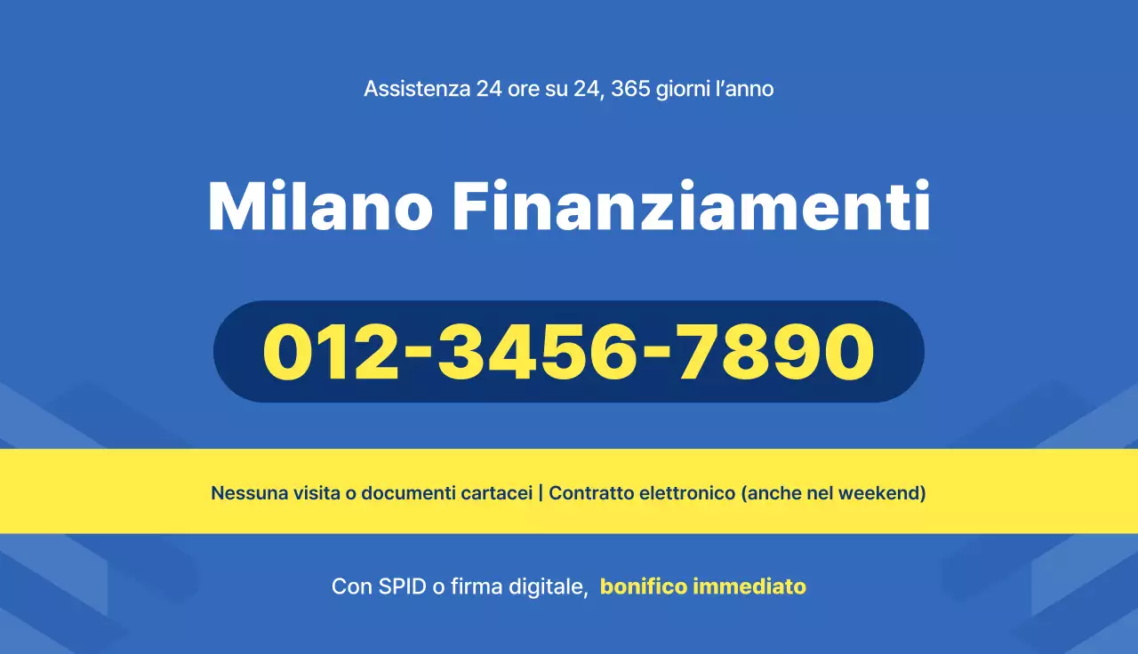 Promozione di prestito pre-finanziario Blue Simple