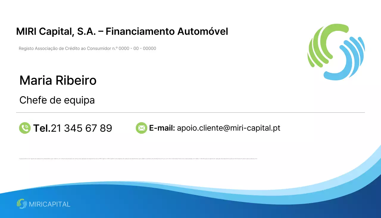 Cartão de visita financeiro simples azul