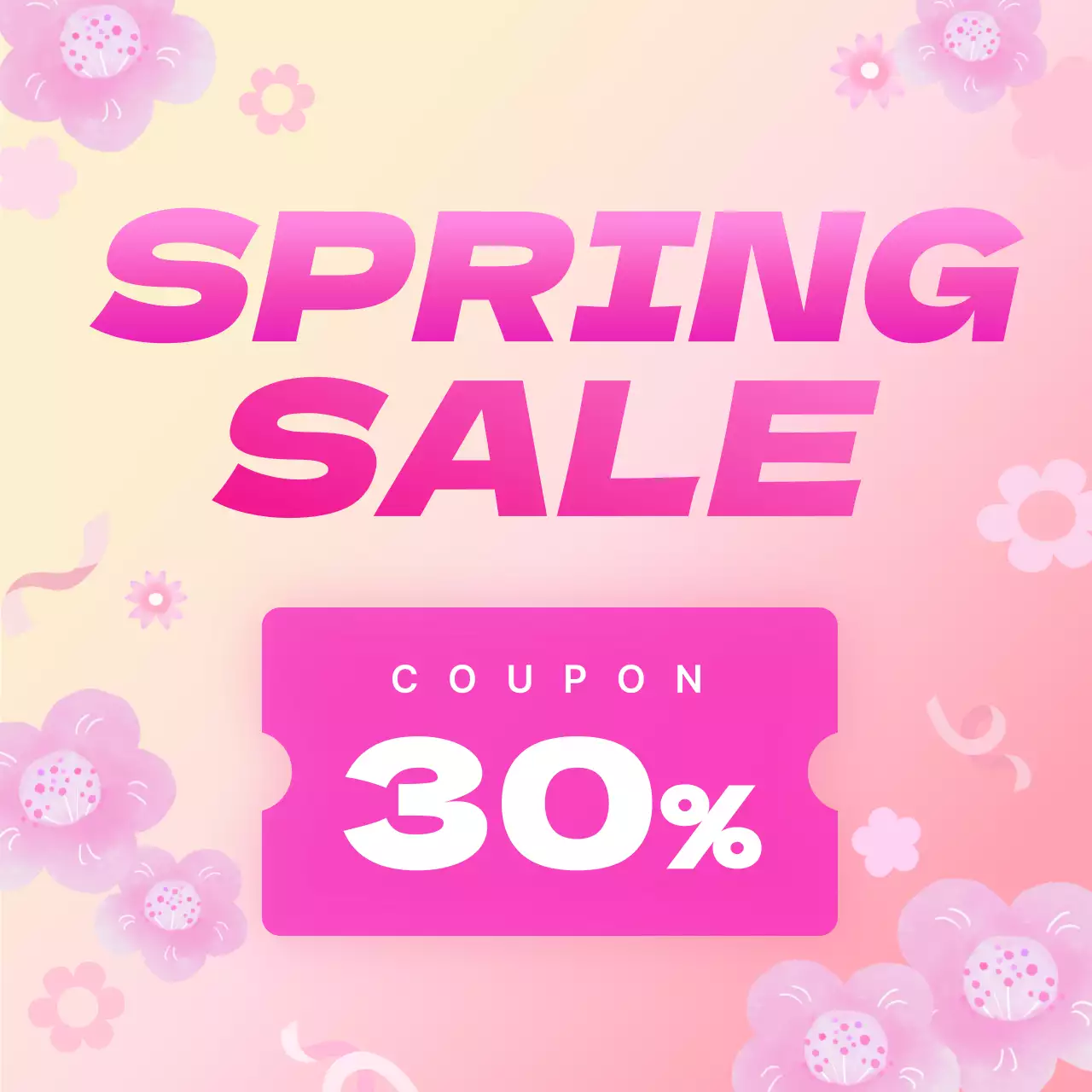 핑크 심플 할인 행사