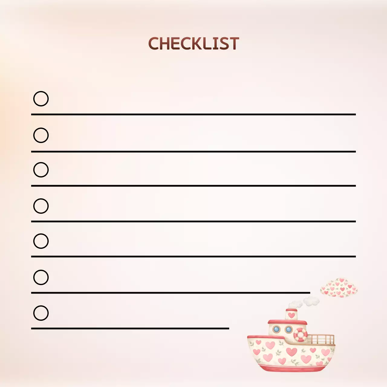 베이지 아기자기한 체크 노트