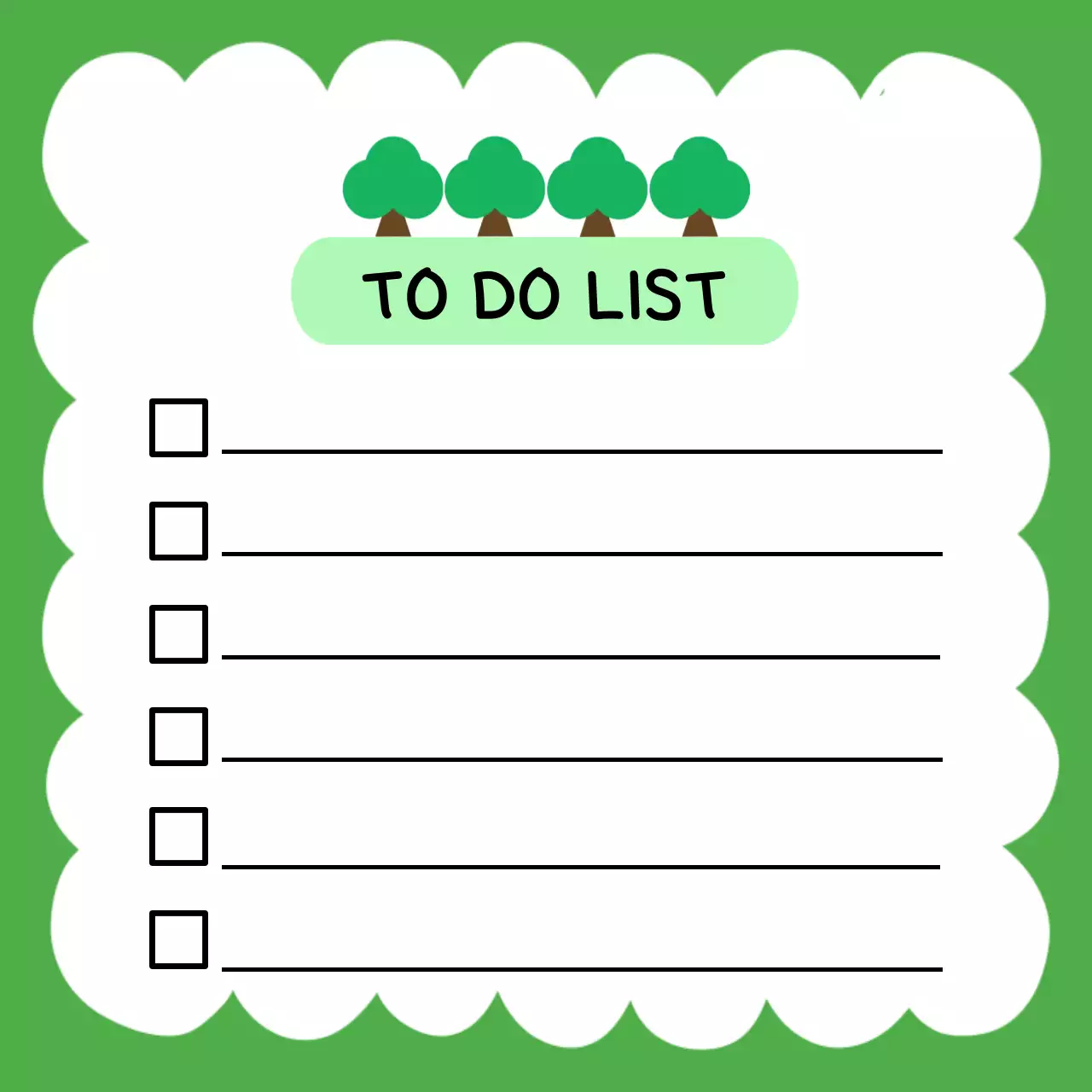 초록 심플 할일목록