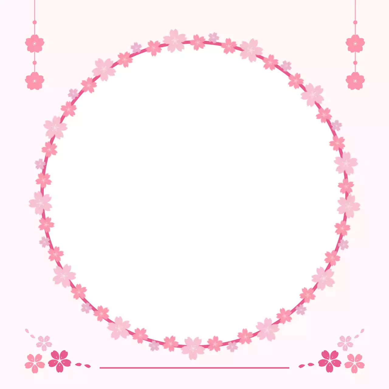 분홍색 화사한 벚꽃 노트