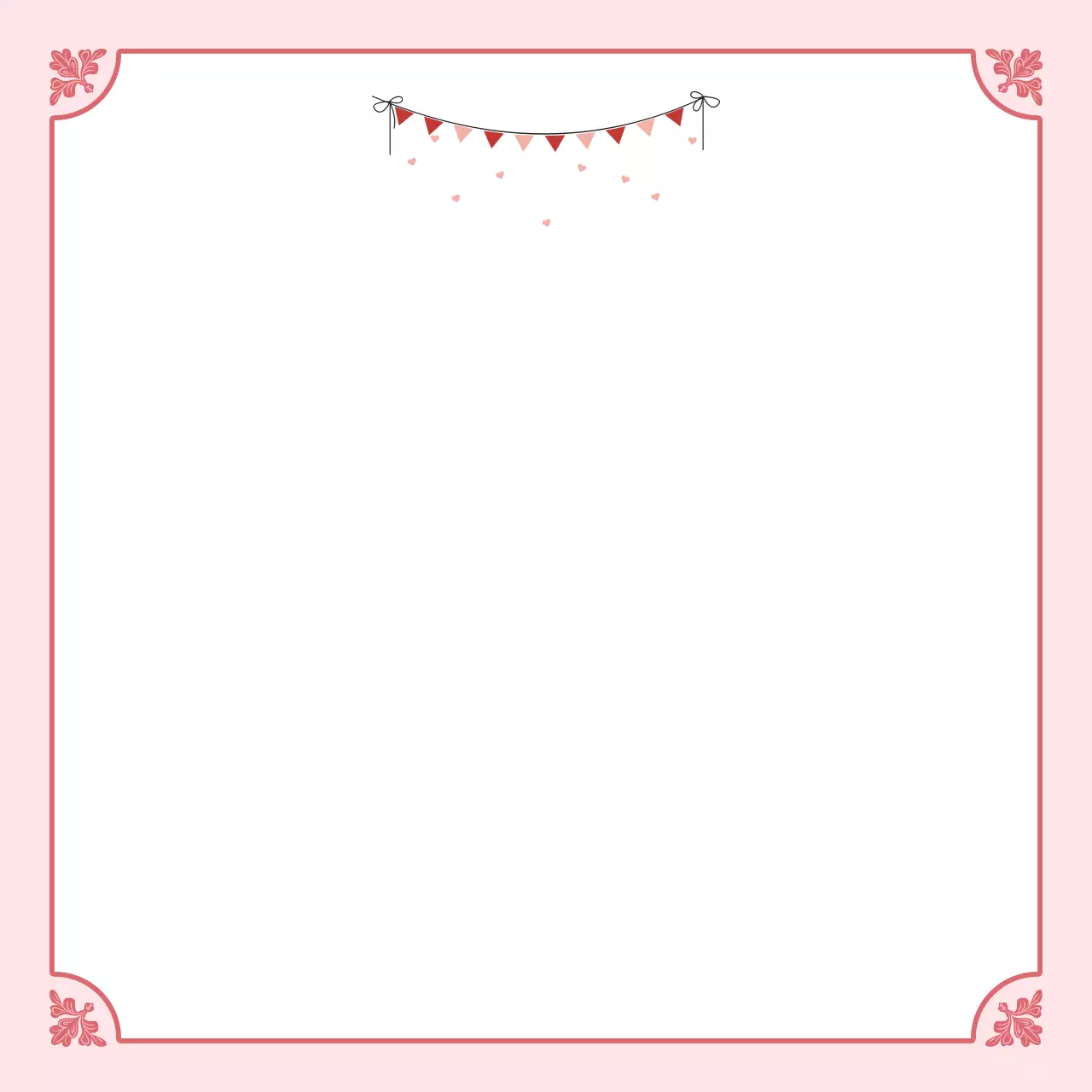 분홍색 심플 편지