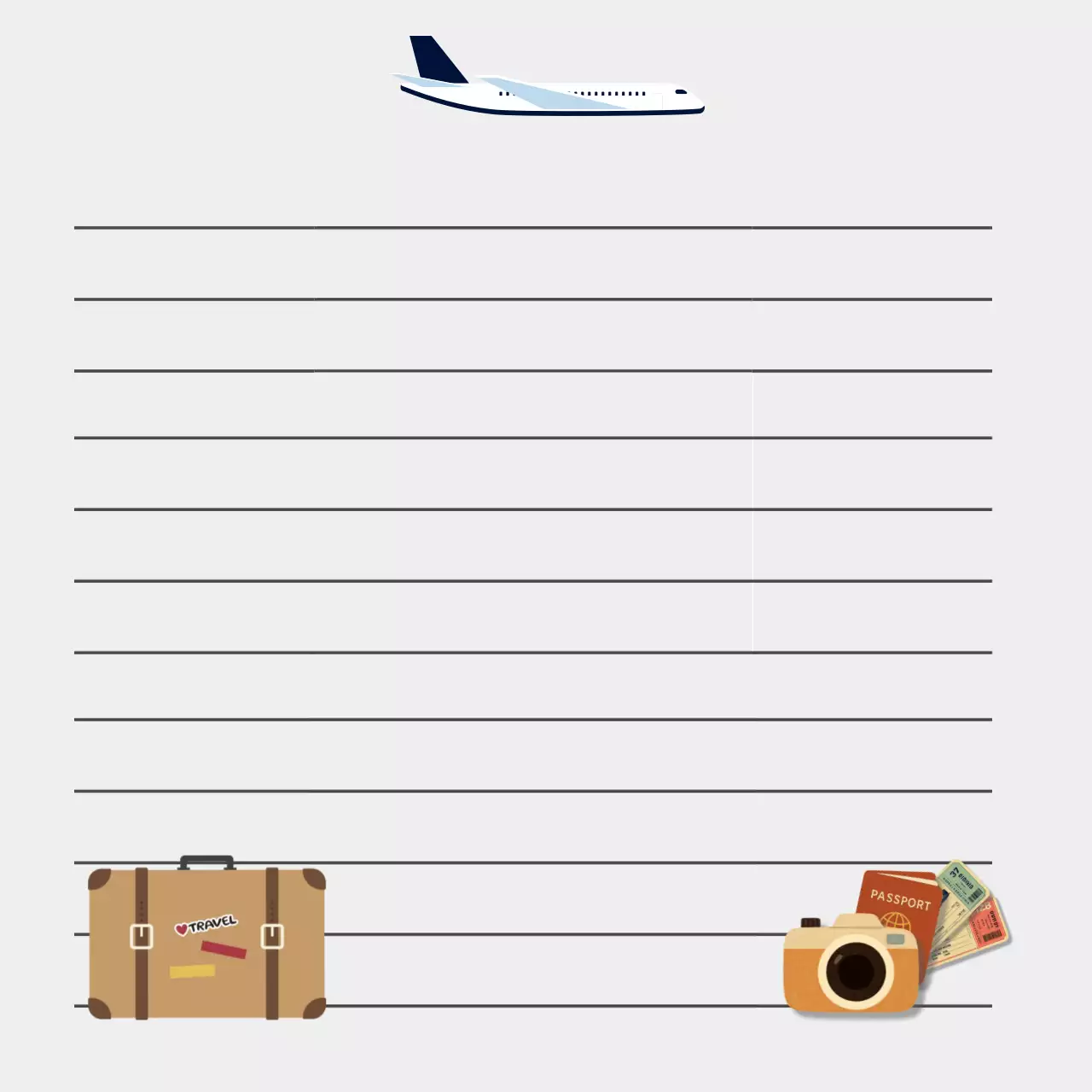 베이지 심플 여행 기록