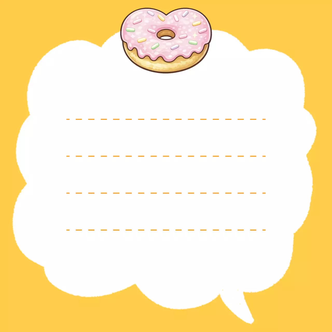 노랑 심플 다꾸 메모지