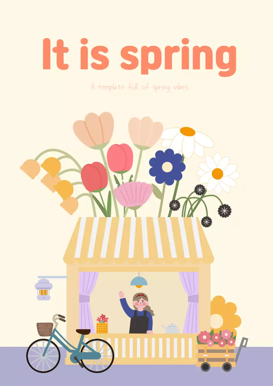 연두 심플 봄꽃 축제 안내