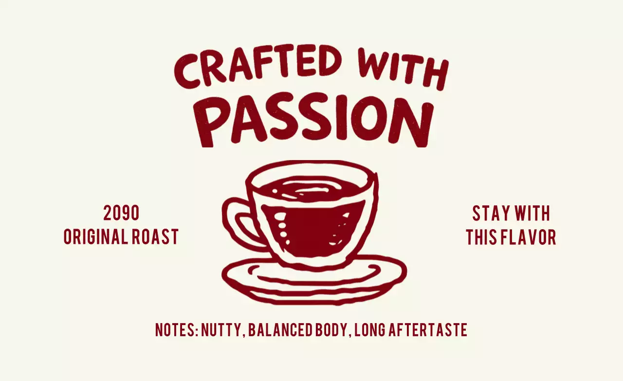 갈색 레트로 커피 메뉴 홍보