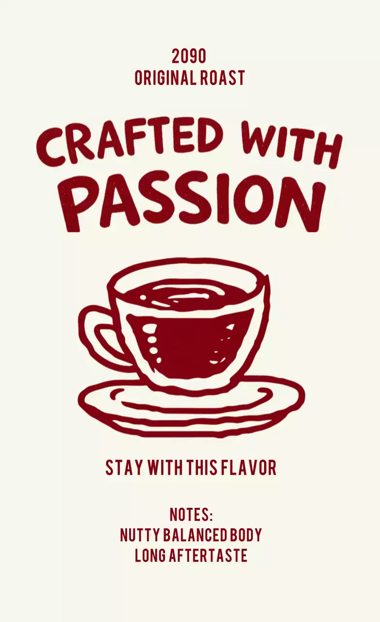 베이지 심플 커피 메뉴판