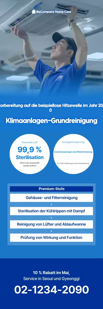Blue Neat Klimaanlagen-Reinigungsanleitung