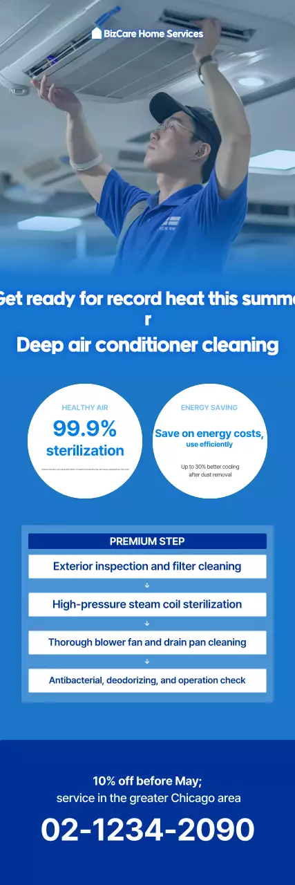 Blue Neat Air Conditioner Cleaning Guide