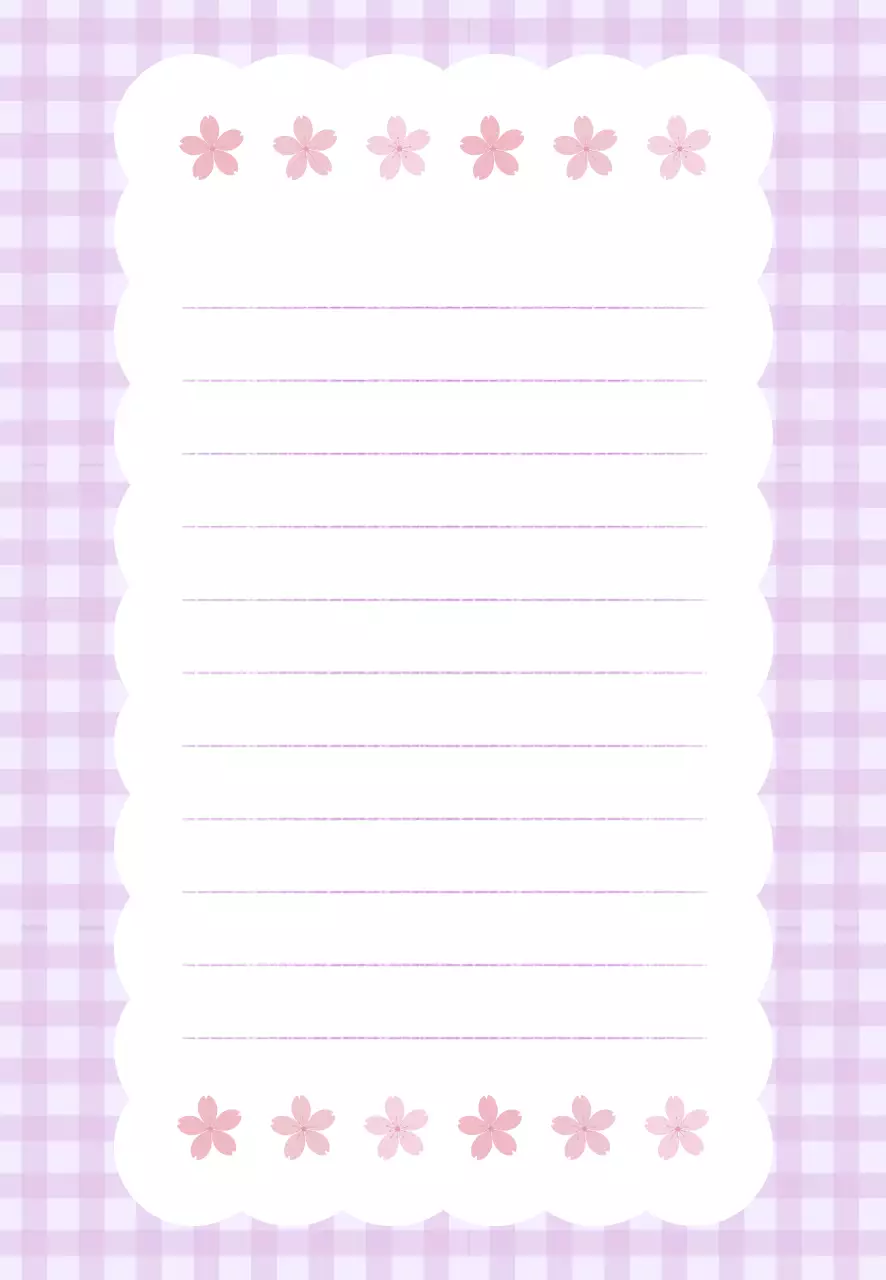 연보라 아기자기한 체크무늬  디자인