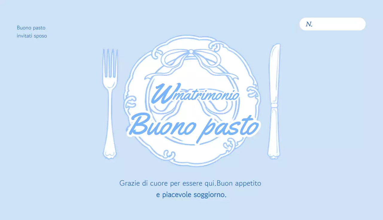 Guida ai buoni pasto per matrimoni Sky Blue Neat